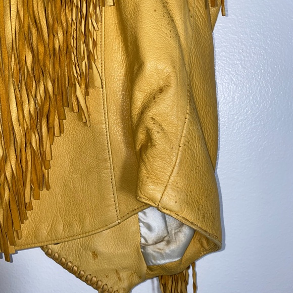 Vintage Diamond Leathers western twisted fringe beaded vest - Picture 13 of 15
